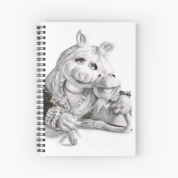 Aperçu de l'œuvre Kermit et Miss Piggy - Stylo à bille créée et vendue par Krystle Hickman Art.