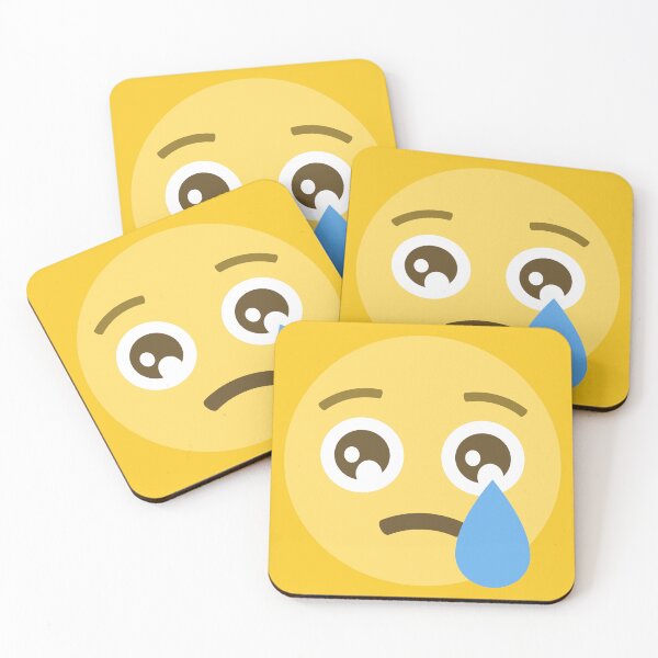 Item preview, Teary Eyed Frowny Face Emoji designed and sold by patternsbyposh.