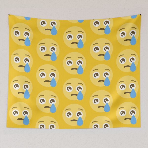 Item preview, Teary Eyed Frowny Face Emoji designed and sold by patternsbyposh.