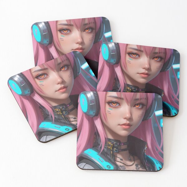 Item preview, Cyberpunk Anime Female Portrait (Spring Edition) designed and sold by papi1998.
