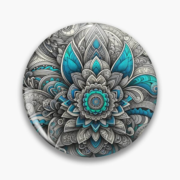 Aperçu de l'œuvre Design  style Zentangle teinte Bleu et grise  créée et vendue par Blessinger77.