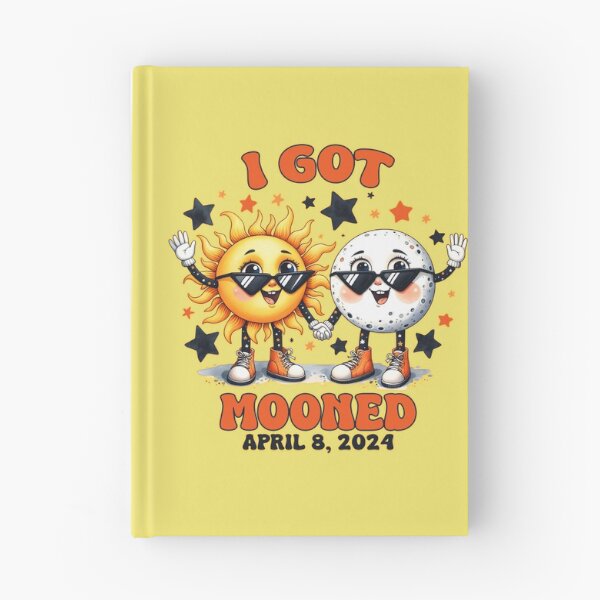 Item preview, I got mooned April 8, 2024: Funny solar eclipse with a cute sun and moon holding hands. designed and sold by JoyOfHopeStore.