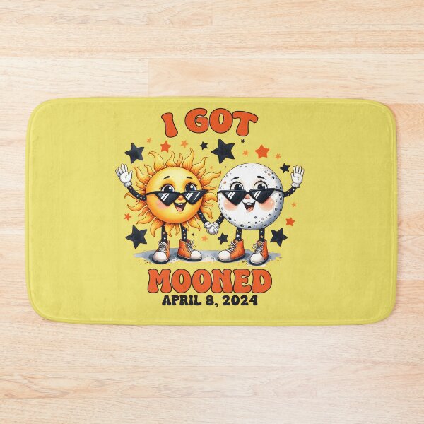 Item preview, I got mooned April 8, 2024: Funny solar eclipse with a cute sun and moon holding hands. designed and sold by JoyOfHopeStore.