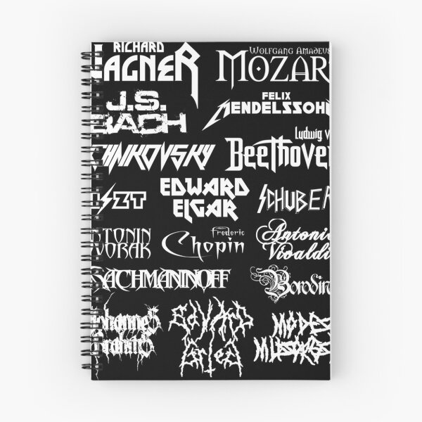 Item preview, Heavy Metal-Style Classical Composers (White Text) designed and sold by KentonStre.
