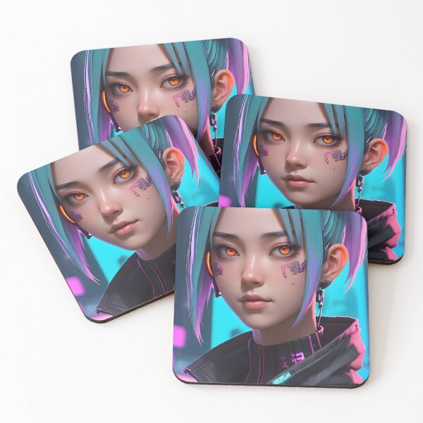 Item preview, Cyberpunk Anime Female Portrait (Spring Edition) designed and sold by papi1998.