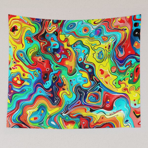 Item preview, Art By Minga Trippie Abstract Colorful Design designed and sold by Artbyminga.