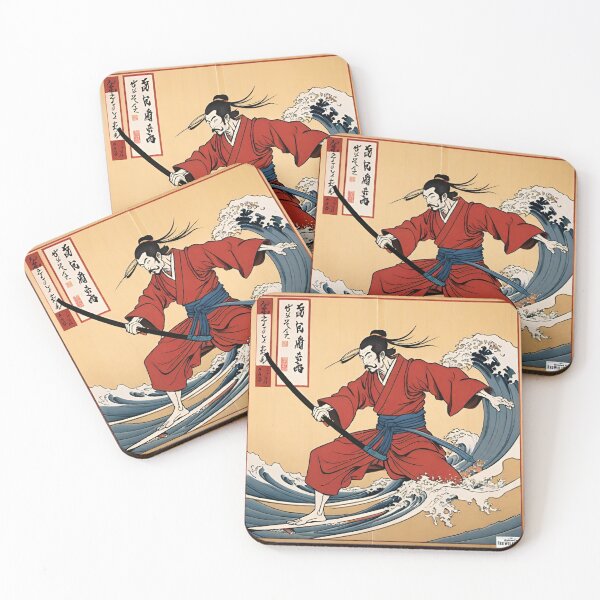 Item preview, Ninja red Japan style 17 surfing surfer designed and sold by RedWolfDisigne.