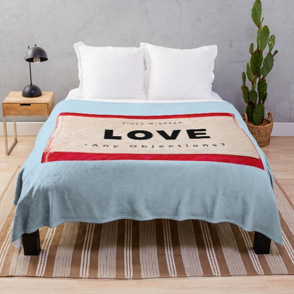 Item preview, LOVE - Any Objections? | Light Blue-Red | Popart Signature Artwork designed and sold by Viola Winokan.