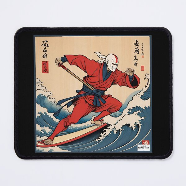 Item preview, Ninja red Japan style 18 surfing surfer designed and sold by RedWolfDisigne.