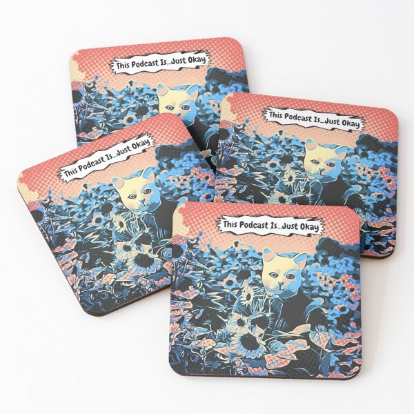 Item preview, This Podcast Is Just Okay Sunflowers Cat designed and sold by JustOkayDesigns.
