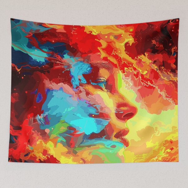 Item preview, Art By Minga Face In The Clouds Abstract Design designed and sold by Artbyminga.