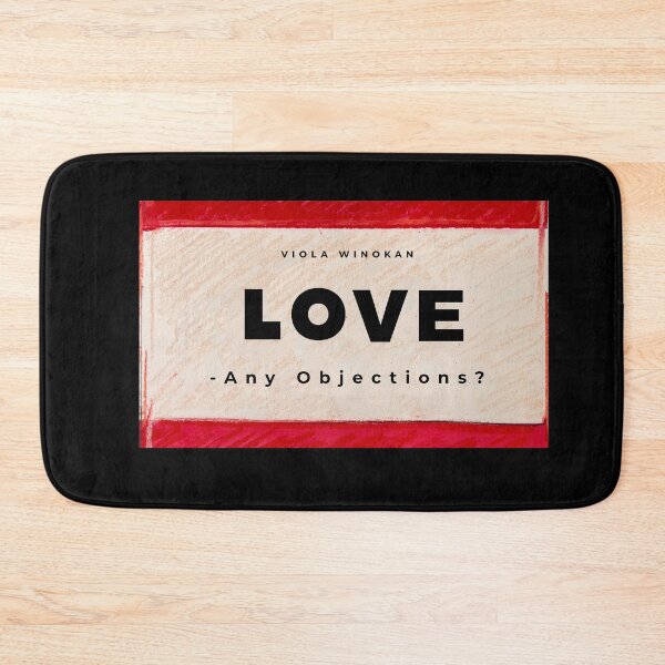 Item preview, LOVE - Any Objections? | Black-Red | Popart Signature Artwork designed and sold by Viola Winokan.