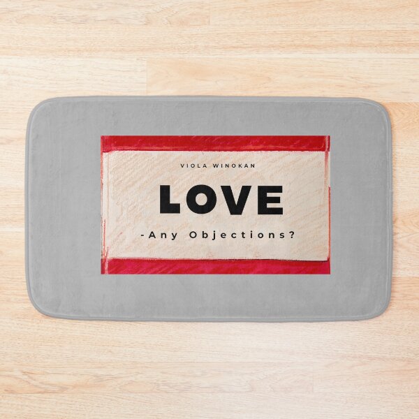 Item preview, LOVE - Any Objections? | Grey-Red | Popart Signature Artwork designed and sold by Viola Winokan.
