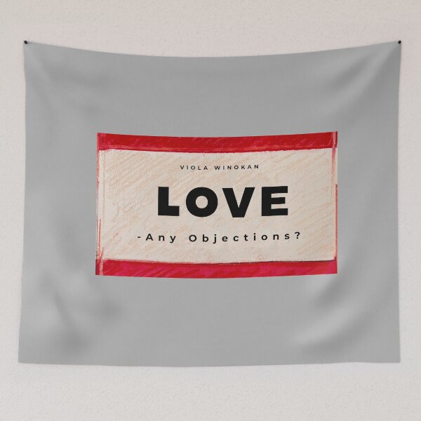 Item preview, LOVE - Any Objections? | Grey-Red | Popart Signature Artwork designed and sold by Viola Winokan.