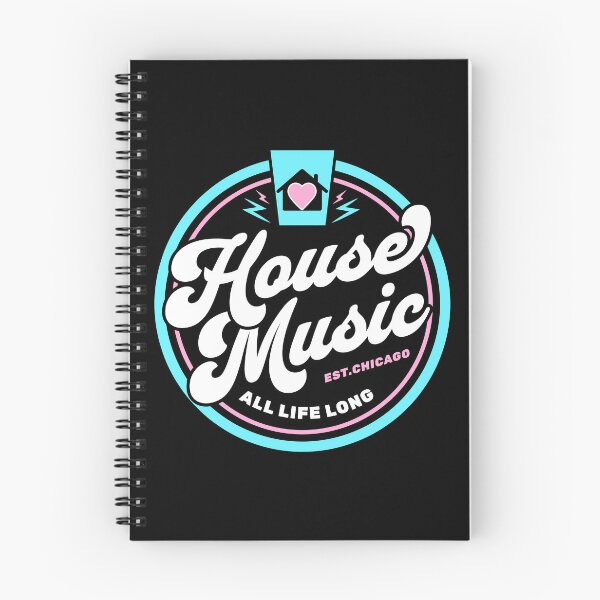 Item preview, HOUSE MUSIC  - Circle Heart House Logo (Pink/blue)  designed and sold by Discothreadz.