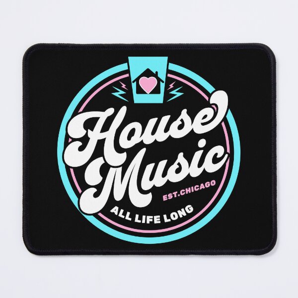 Item preview, HOUSE MUSIC  - Circle Heart House Logo (Pink/blue)  designed and sold by Discothreadz.