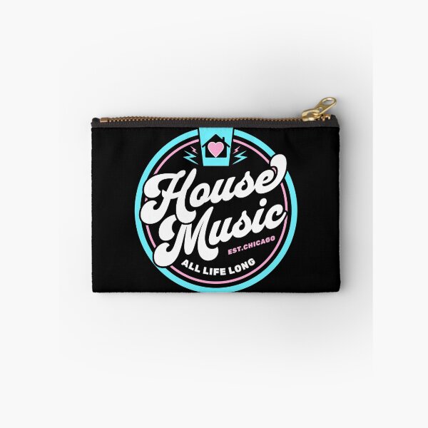 Item preview, HOUSE MUSIC  - Circle Heart House Logo (Pink/blue)  designed and sold by Discothreadz.