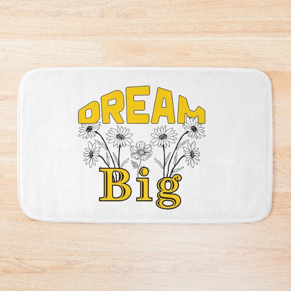 Item preview, Dream Big Motivational Quote Typography Floral Retro Design designed and sold by Raise2Shine.