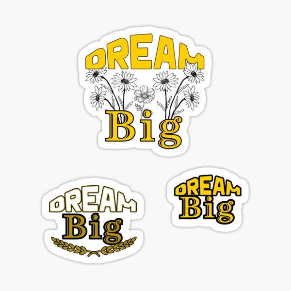 Item preview, Dream Big Motivational Quote Typography Floral Retro Design designed and sold by Raise2Shine.