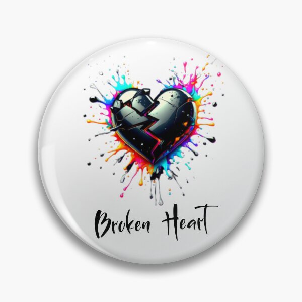 Item preview, Broken Black-Colorful Heart Color Splash-Broken Heart designed and sold by danny-Dsign.