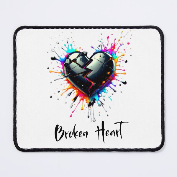 Item preview, Broken Black-Colorful Heart Color Splash-Broken Heart designed and sold by danny-Dsign.