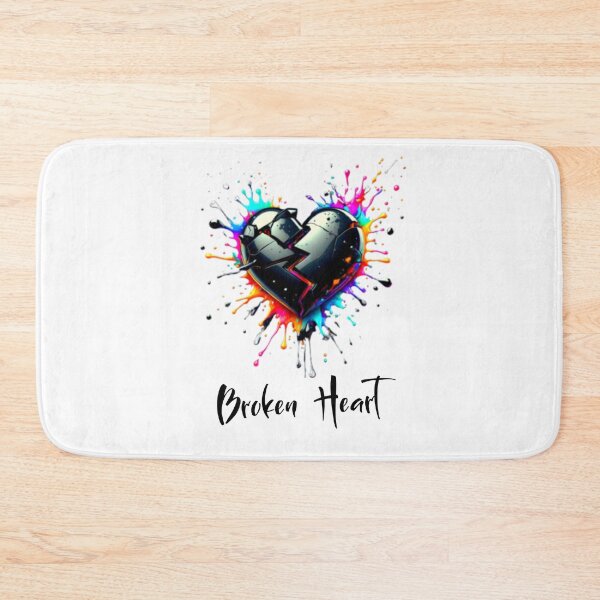 Item preview, Broken Black-Colorful Heart Color Splash-Broken Heart designed and sold by danny-Dsign.