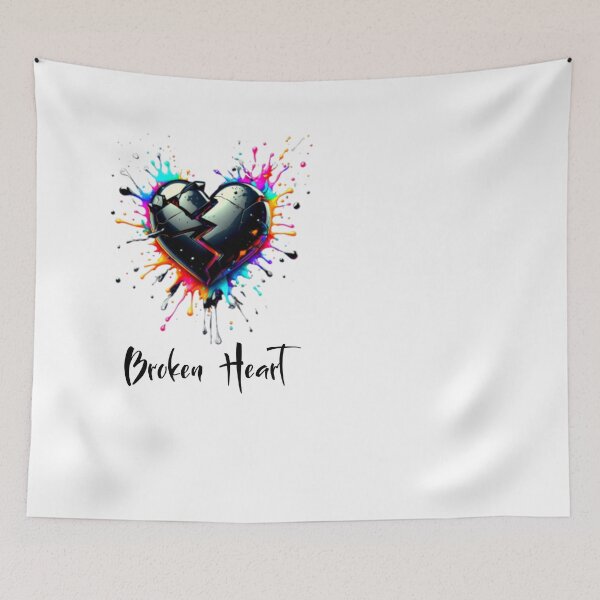 Item preview, Broken Black-Colorful Heart Color Splash-Broken Heart designed and sold by danny-Dsign.