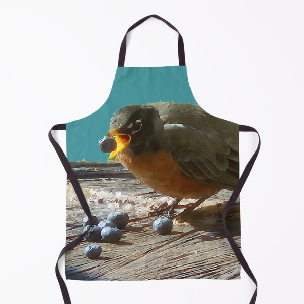 Item preview, Mom's Robin Eating Blueberries And Getting His Antioxidants (No Background) designed and sold by Hall-O-Gram.