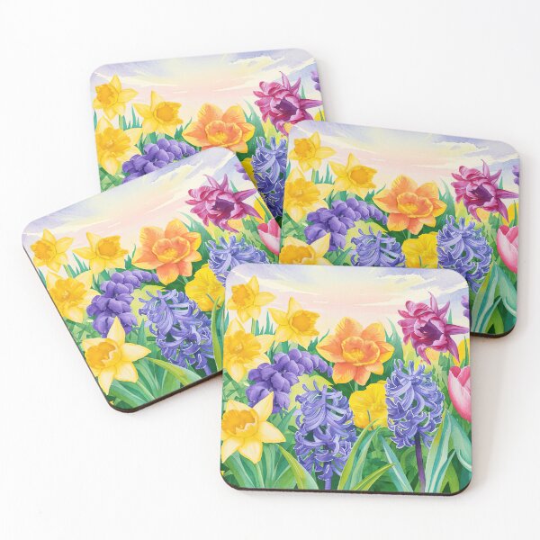Item preview, watercolor spring flowers designed and sold by ururuty.