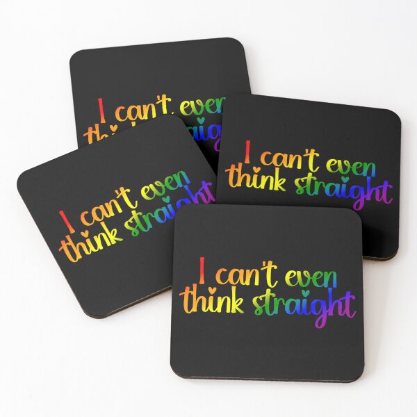 Item preview, I Can't Even Think Straight Pride Flag Colors, LGBTQIA Rainbow Flag Design designed and sold by Travelslightly.
