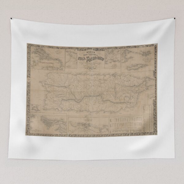 Item preview, Historic Puerto Rico Map (1863) designed and sold by Matthew Kinnersly.