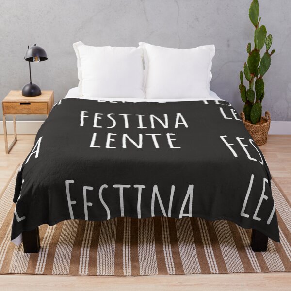 Item preview,  Festina Lente White Ink- Make Haste Slowly Quote designed and sold by TheWriteHand.