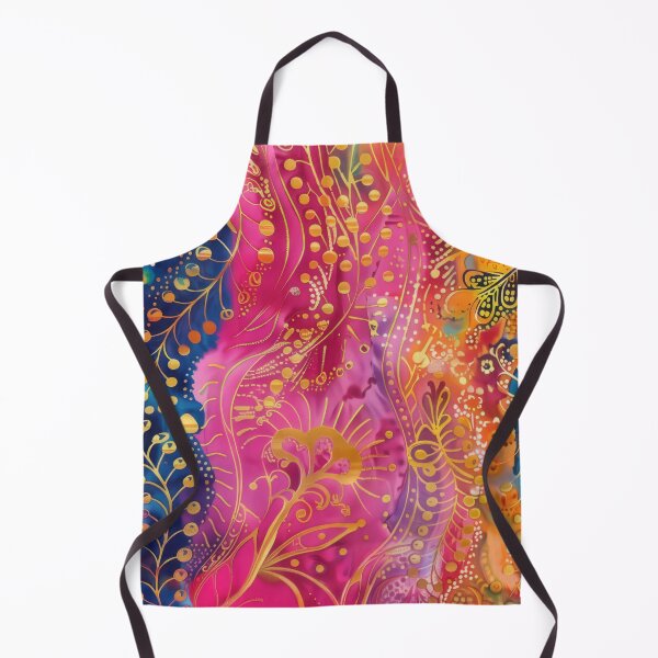 Artikelvorschau, Wunderschönes farbenfrohes Batikdesign mit goldenen Details entworfen und verkauft von PrettyPinkSkies.