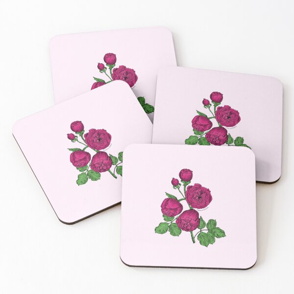 Item preview, Deep Pink Pompon Rose Bloom Very Full 40+ Petals In 3+ Rows designed and sold by zenithcreative.