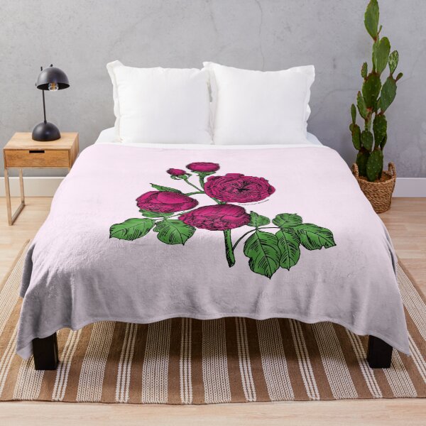 Item preview, Deep Pink Pompon Rose Bloom Very Full 40+ Petals In 3+ Rows designed and sold by zenithcreative.