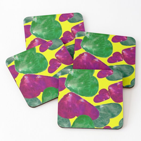 Item preview, Watercolor Green Red Hearts - Hand drawn Watercolor Hearts - Repeating Pattern designed and sold by Victoria Rose.