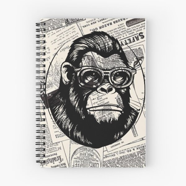 Item preview, Monkey t-shirts, nature t-shirts, cute wildlife t-shirts, vintage style t-shirts. ,newspaper designed and sold by BeYourself1993.