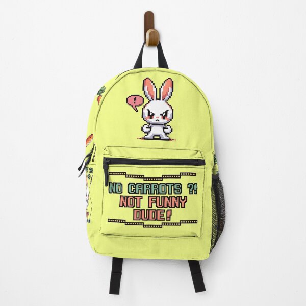 Item preview, No Carrots?! Not Funny, Dude Angry Retro Bunny Rabbit Art designed and sold by CRHPOD20.