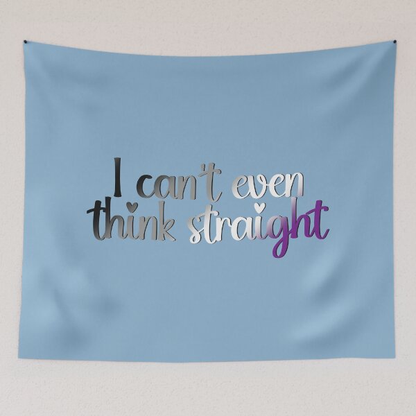 Item preview, I Can't Even Think Straight Asexual Pride Flag Colors, Ace Flag Design designed and sold by Travelslightly.