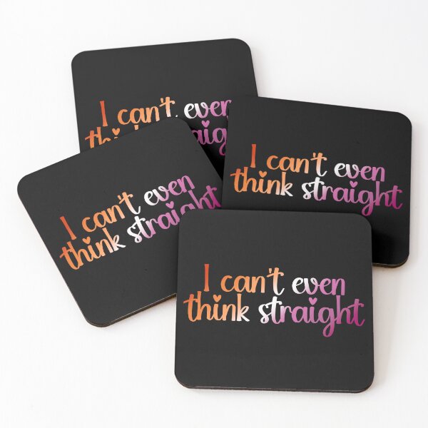 Item preview, I Can't Even Think Straight Lesbian Pride Flag Colors, Lesbian Flag Design designed and sold by Travelslightly.