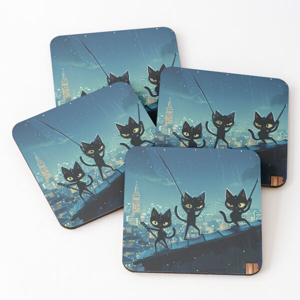 Item preview, Ninja Cat Rooftop designed and sold by cute-animals99.