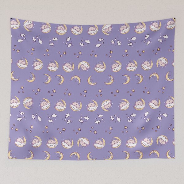 Item preview, Goood Night Deer seamless pattern - Peaceful Nighttime Oasis designed and sold by SPIRIMAL.