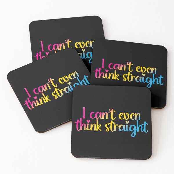 Item preview, I Can't Even Think Straight Pansexual Pride Flag Colors, Pan Flag Design designed and sold by Travelslightly.