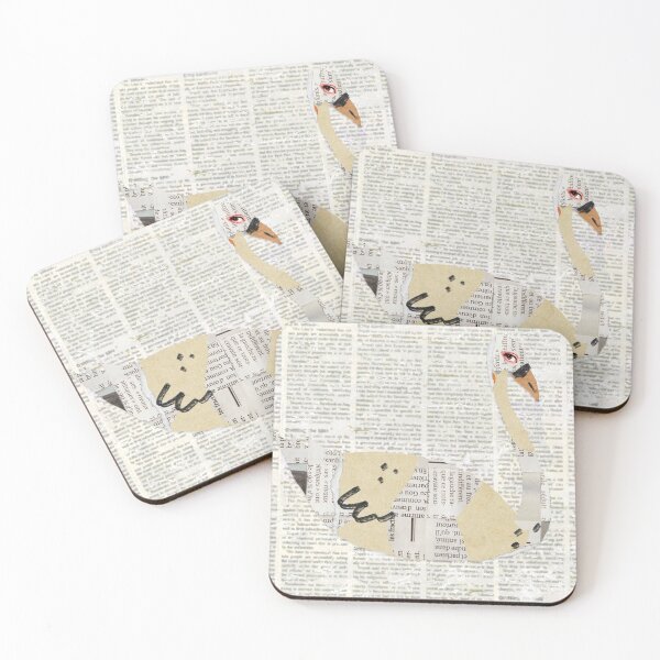 Item preview, Swan T-shirts, nature pattern T-shirts, cute wildlife pattern T-shirts, vintage style T-shirts ,newspaper designed and sold by BeYourself1993.