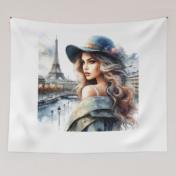 Item preview, “La belle Parisienne: An elegant woman in Paris” designed and sold by CHRIST5000.
