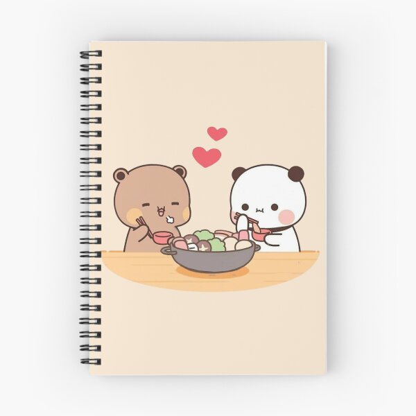 Item preview, Bubu Dudu Panda And Brownie Bear Couple Eating 2024 designed and sold by BlueSkylineArts.