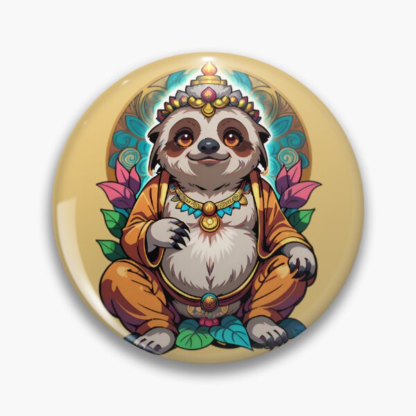 Item preview, Cute Funny Cartoon Sloth Buddha designed and sold by TheArtOfPat.