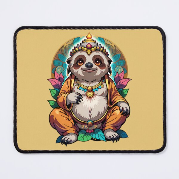 Item preview, Cute Funny Cartoon Sloth Buddha designed and sold by TheArtOfPat.