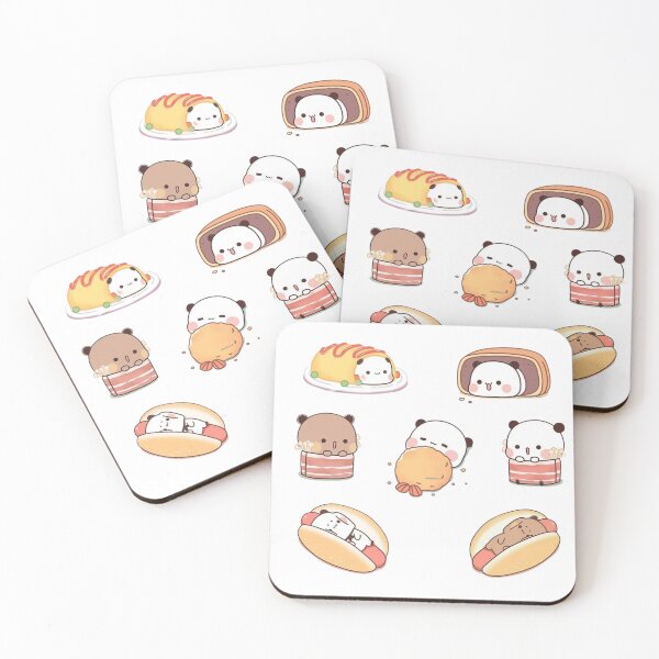 Item preview, Bubu Dudu Panda y Brownie Bear Pareja comiendo 2024 v3 designed and sold by BlueSkylineArts.