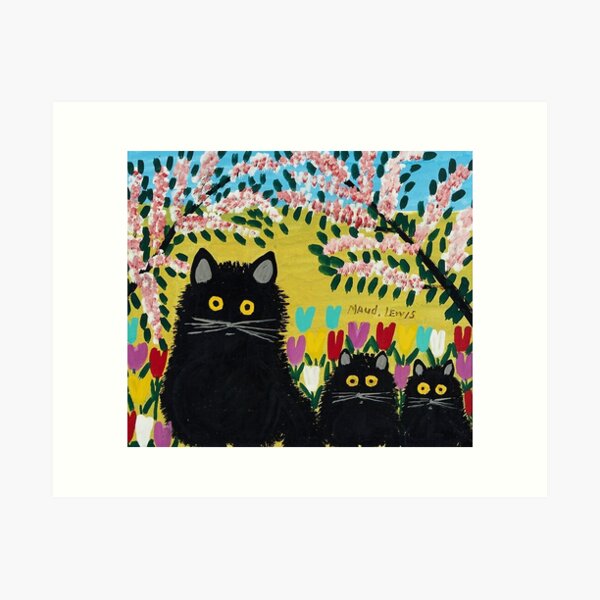 Item preview, Three Cats - Maud Lewis Poster designed and sold by Oliviasharone.